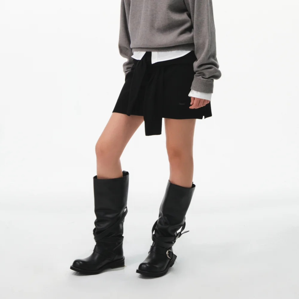 DANIKA TIE SKIRT (BLACK)