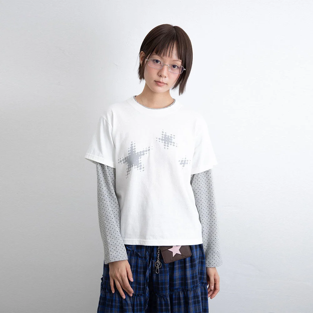 STAR DOT LAYERD L/S TEE_WHITE(IK2FFMT556A)