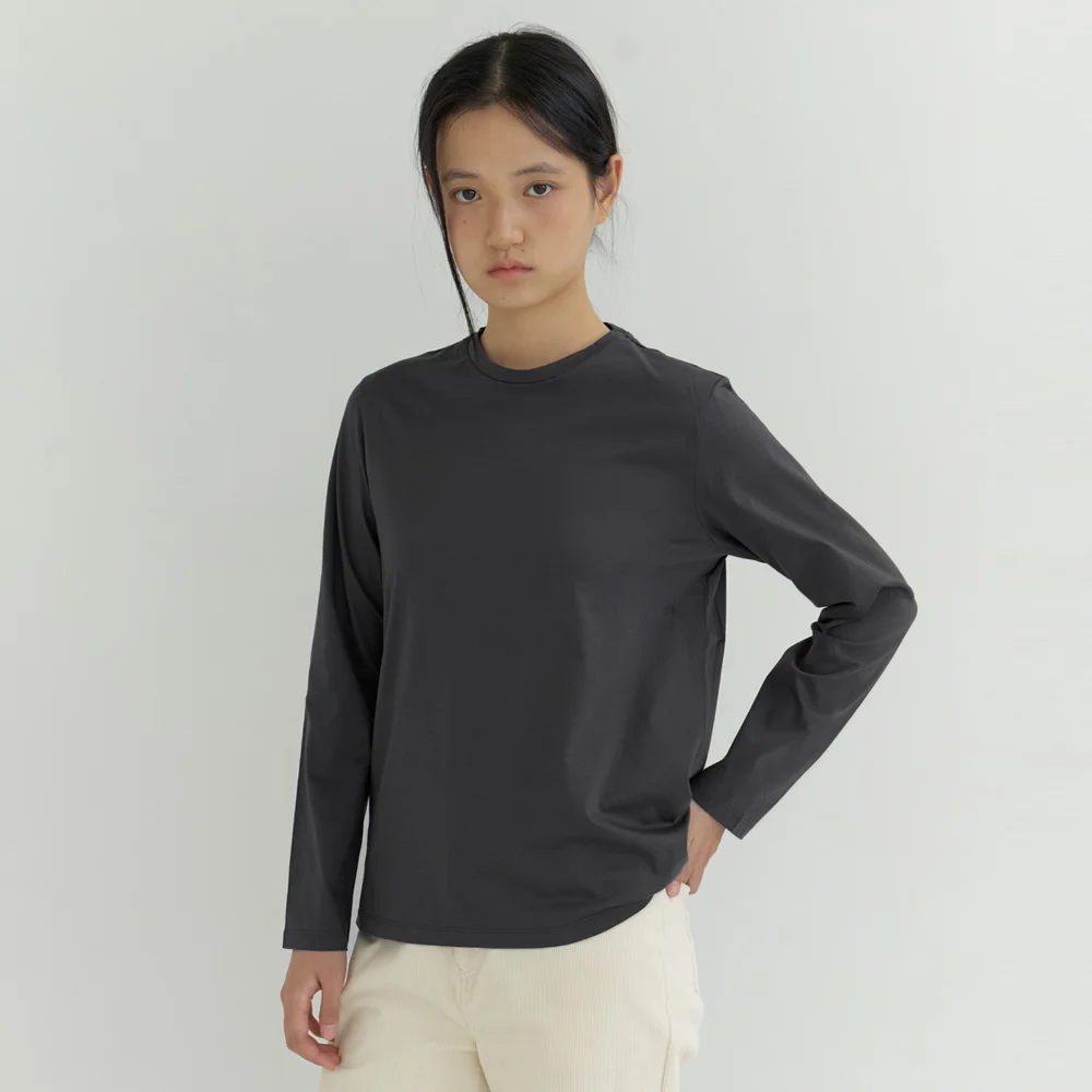 silket cotton T-shirts-charcoal