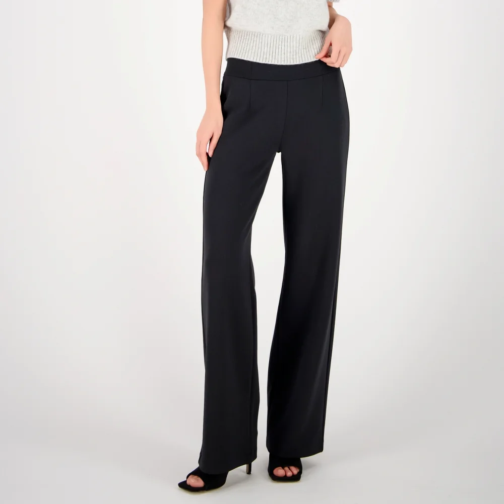 Semi Wide Legging Slacks _Black