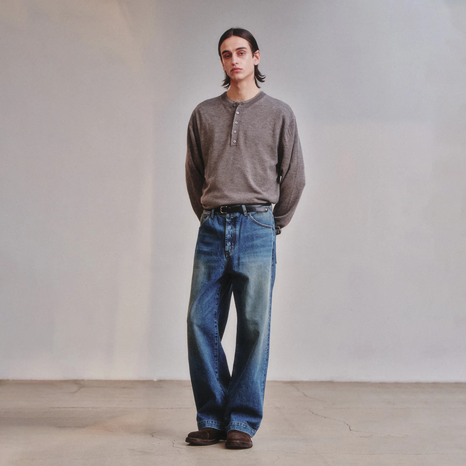 Vintage Wide Denim Pants_Washed Indigo