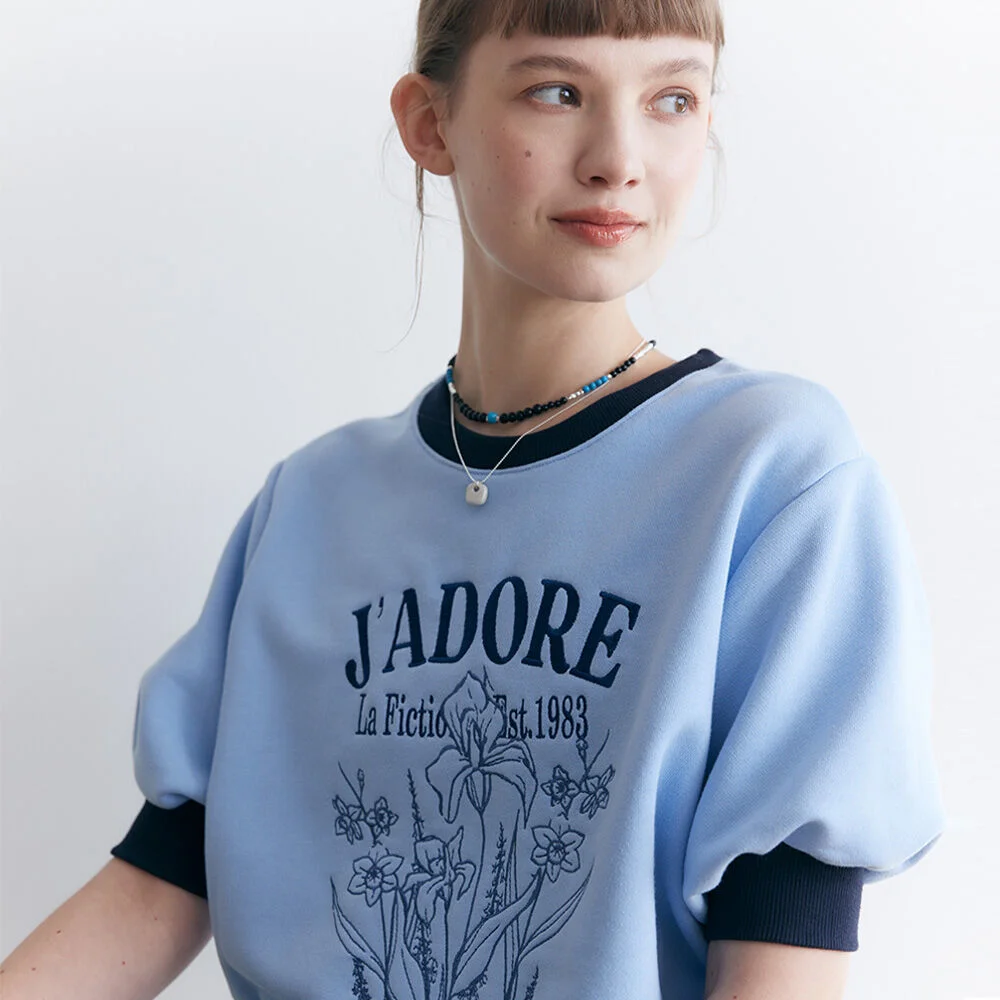 L1 FLOWER SWEATSHIRT(SKY BLUE)