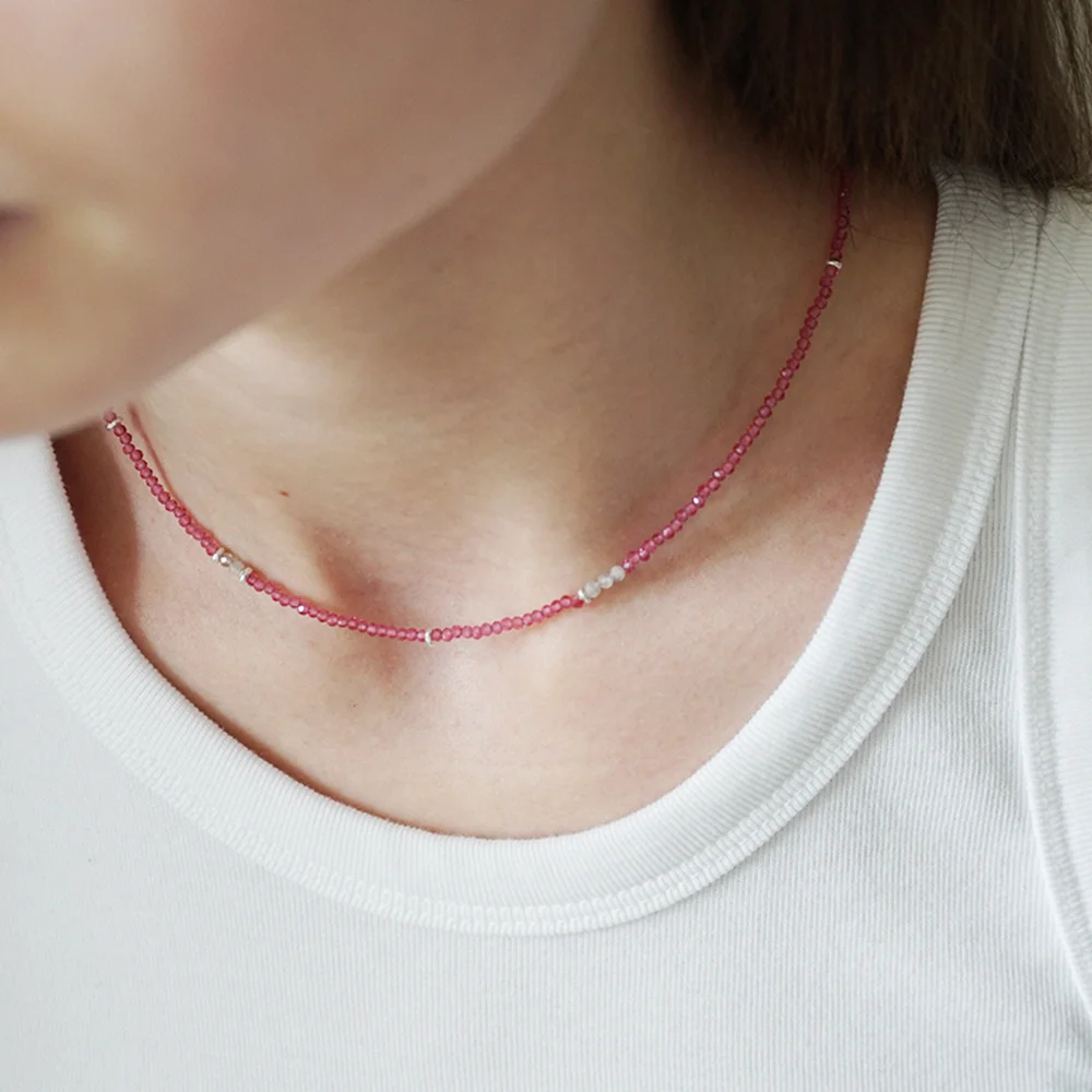 GLITTER NECKLACE PINK