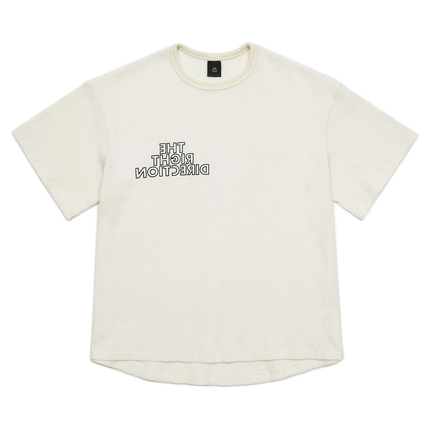 CREW NECK S/S WAFFLE TEE / off-white