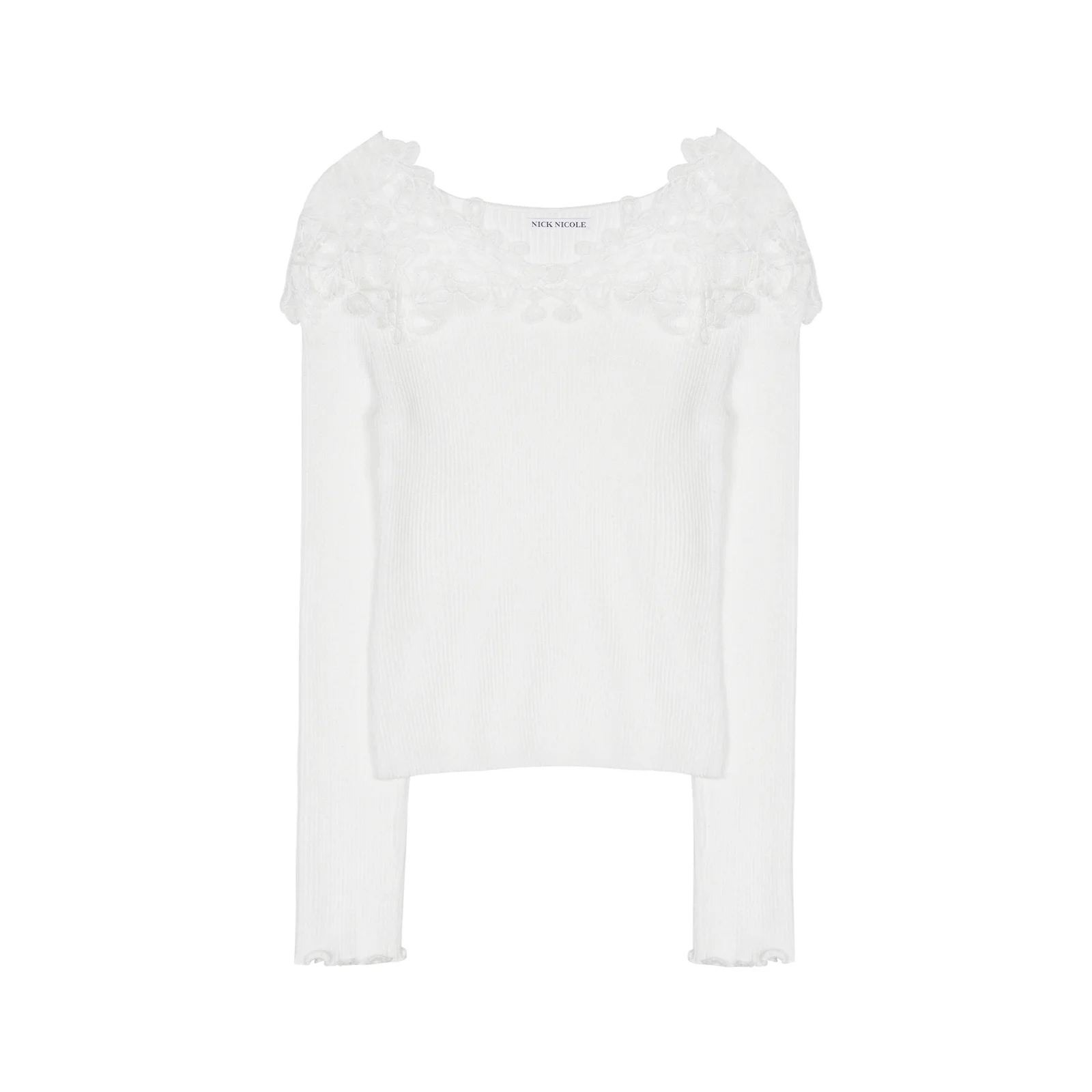 LACE OFF-SHOULDER TOP_WHITE
