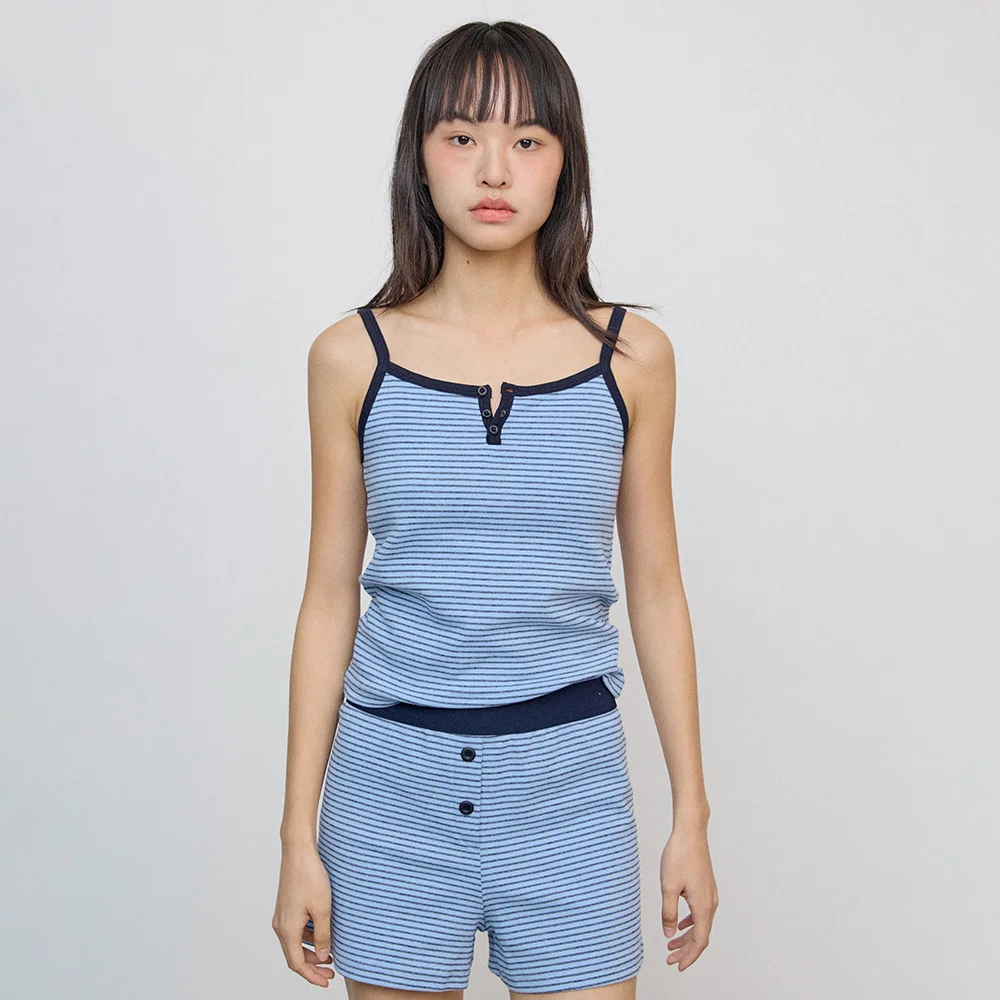 Stripe open top_blue