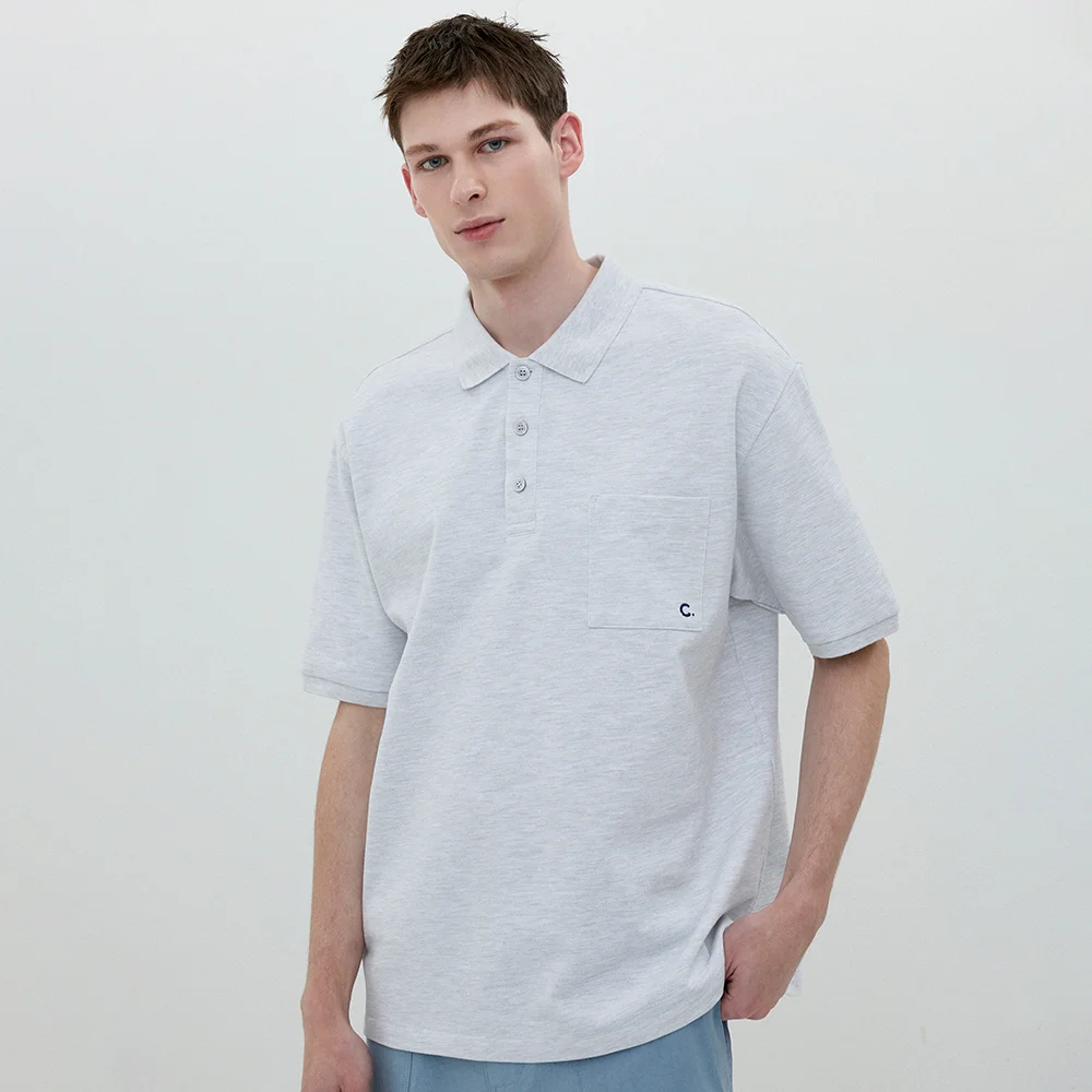 Solid Pique T-shirt_Men (Light Grey)