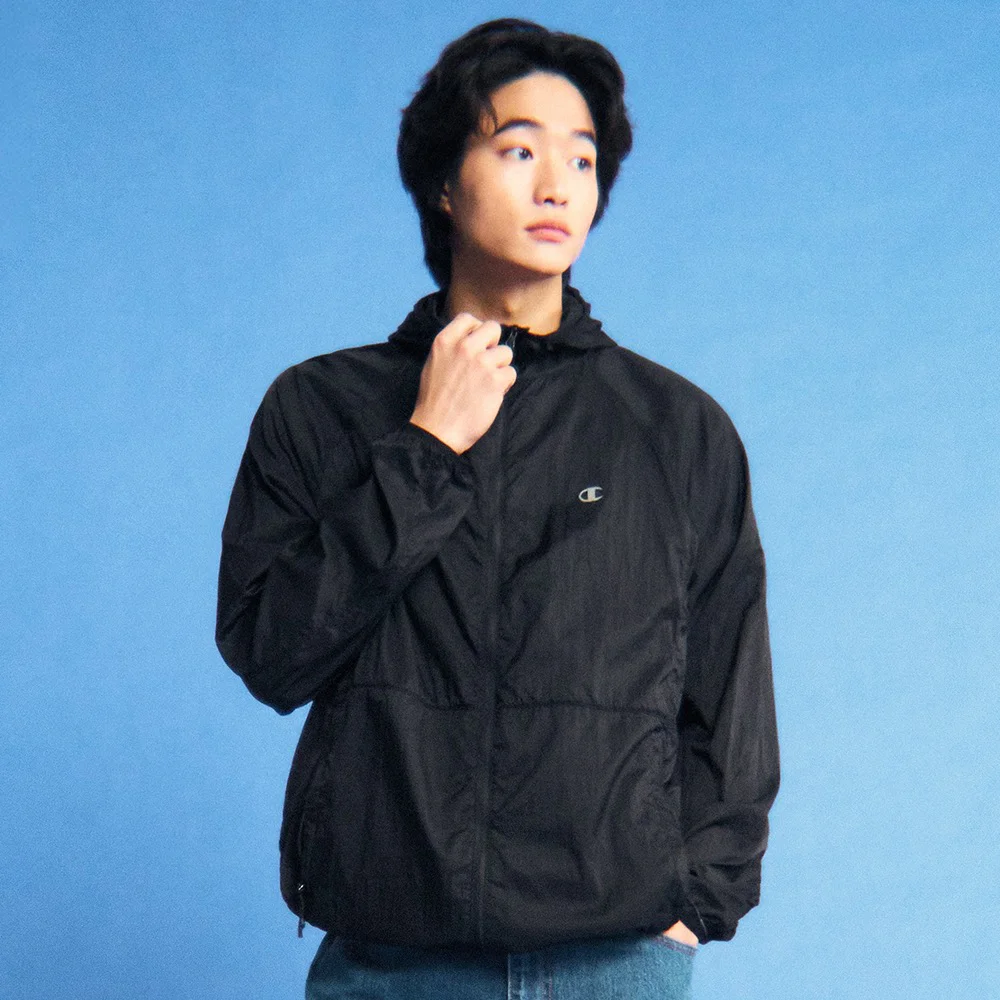 輕量 尼龍 風衣 Black