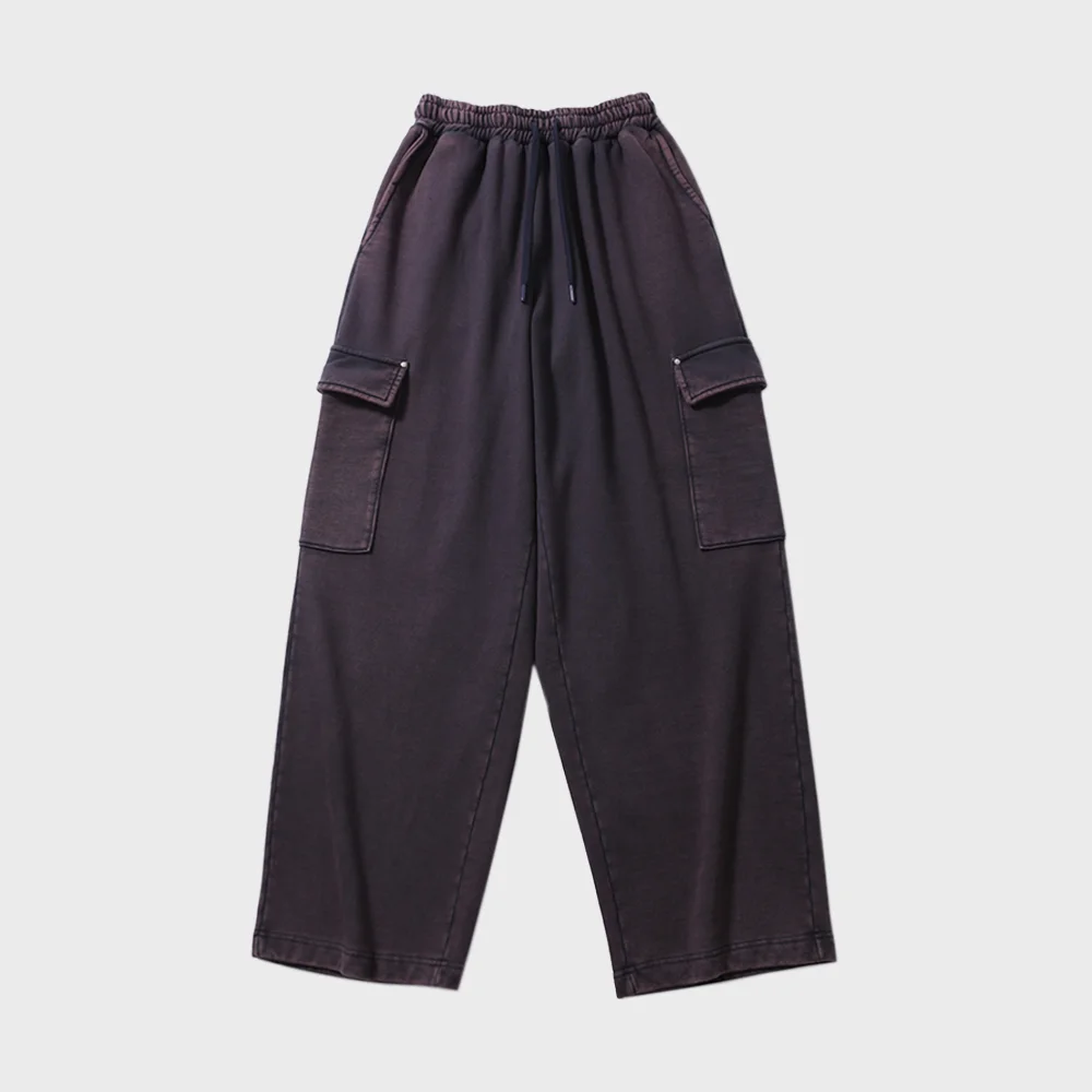 WASHED DYING CARGO SWEAT PANTS (NAVY WASHED)