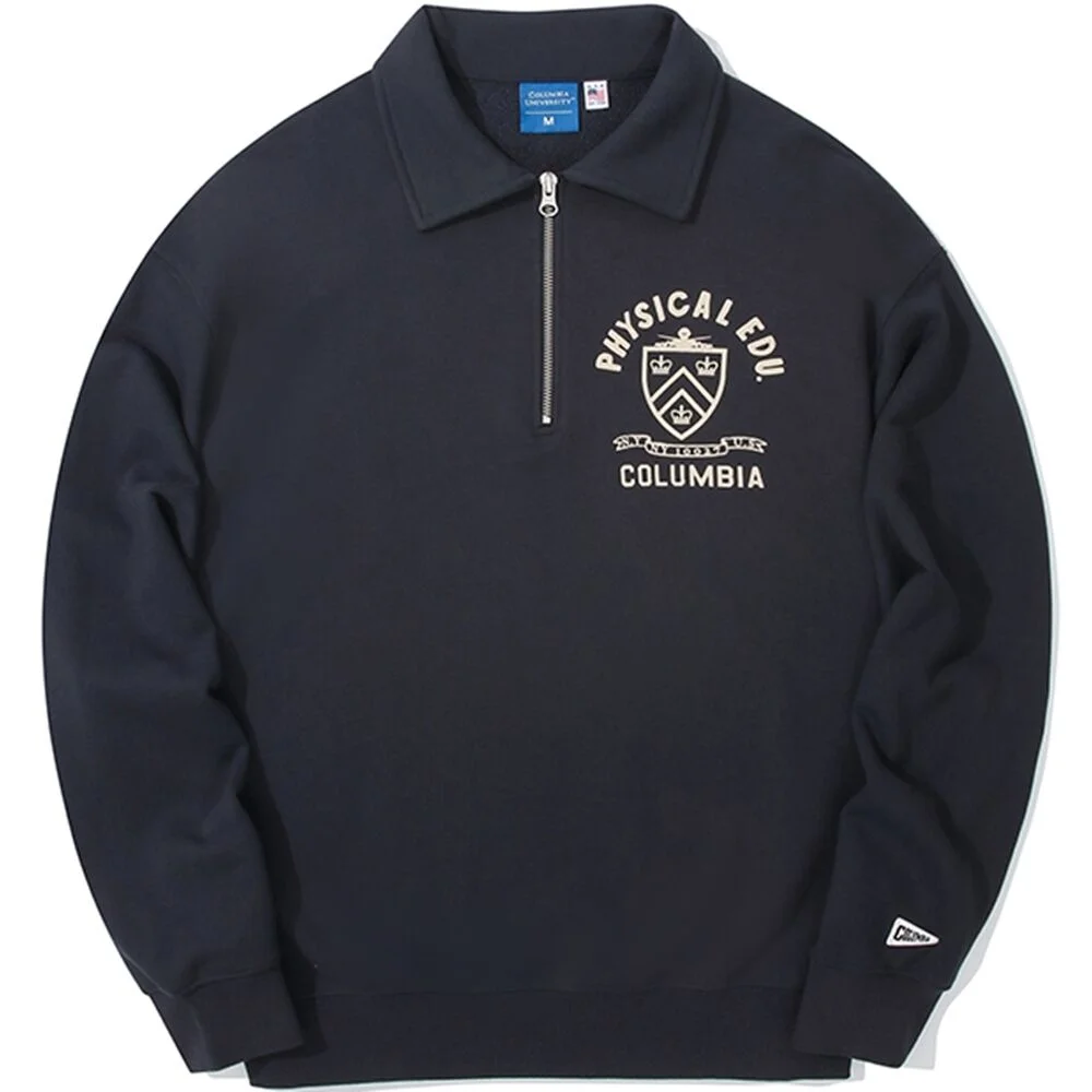 70S PHYS EDU TERRY HALF ZU SWEATSHIRTS Crown Navy