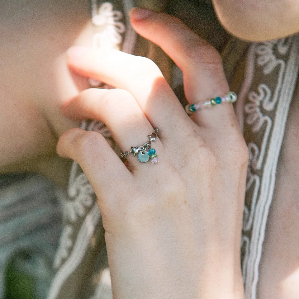 Summer grass and star surgical ring