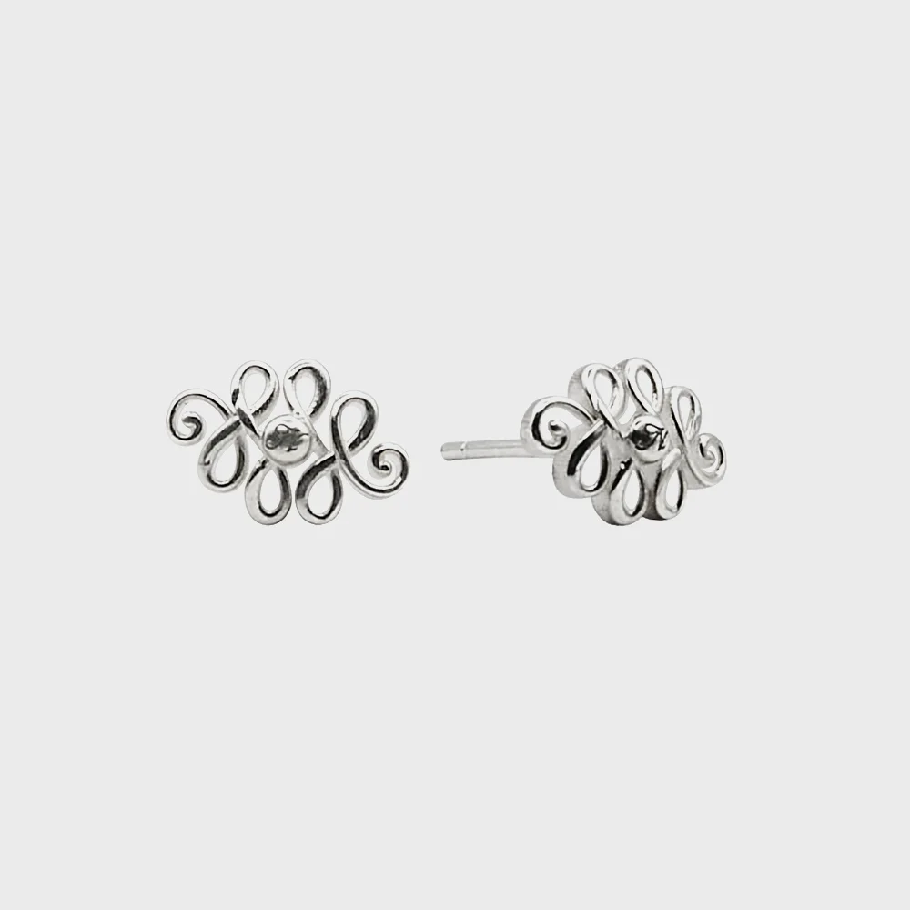 spiral earrings-silver