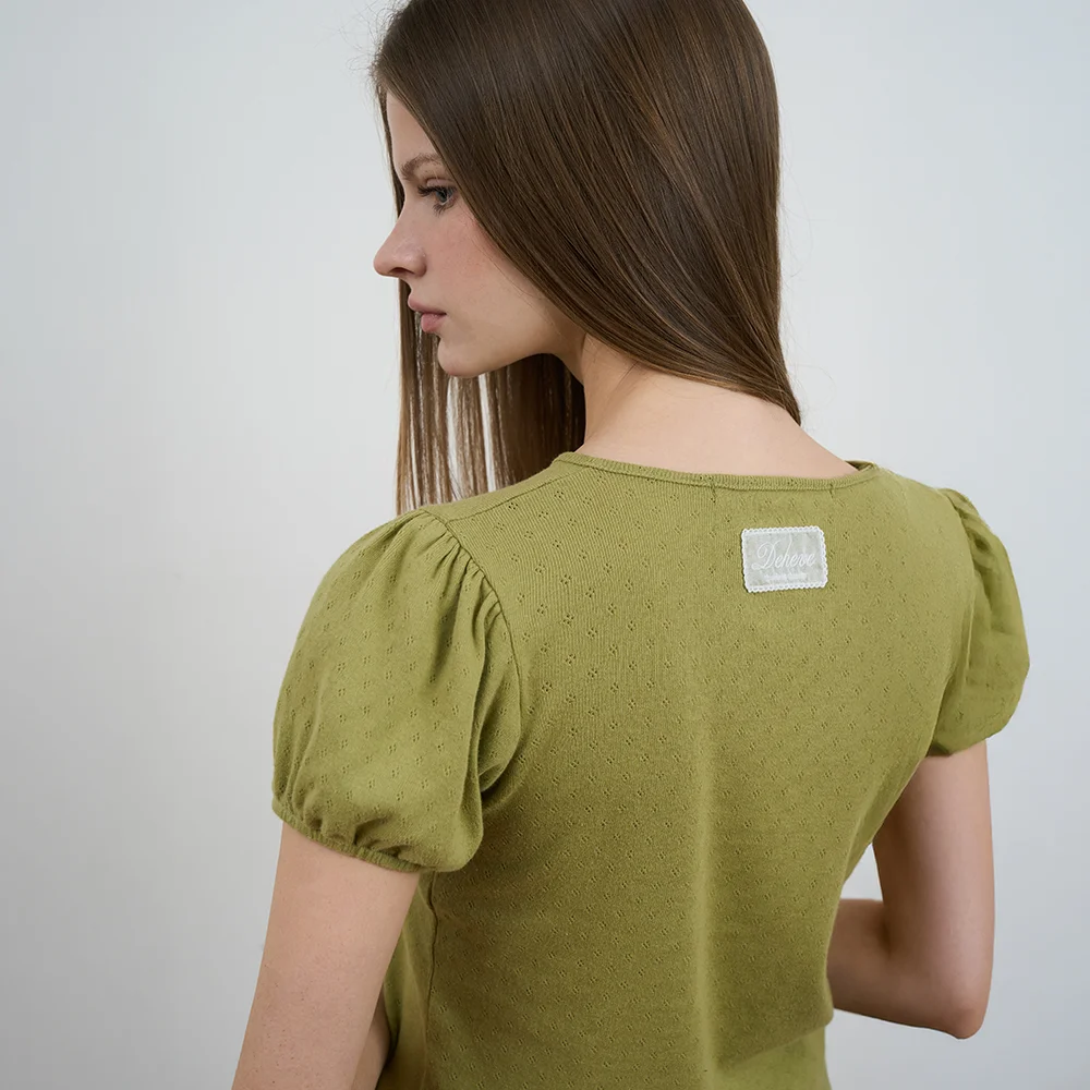 Label Point Puff T-shirt