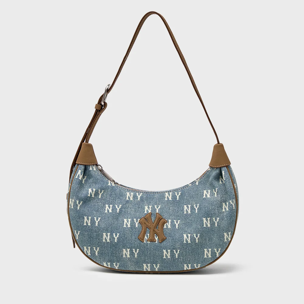 經典 Monogram 復古 牛仔 Hobo Bag NY (L.Blue)