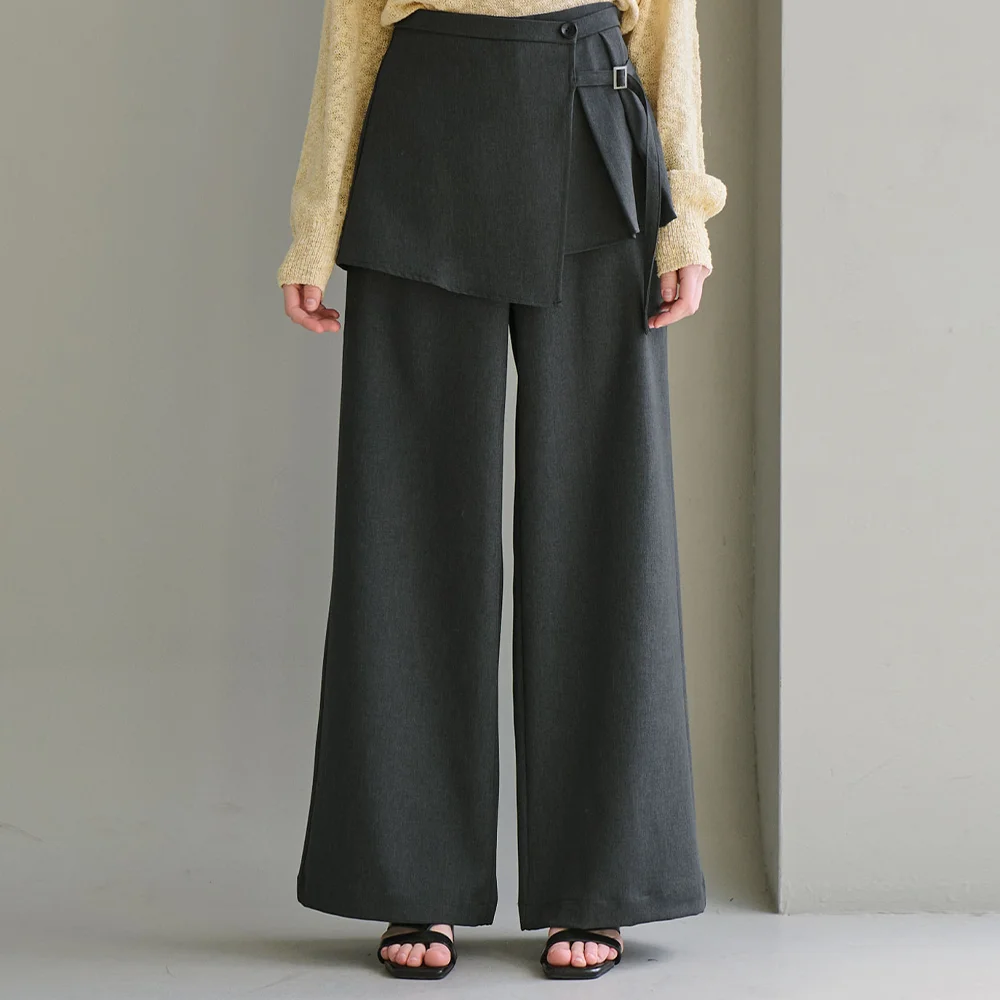 Wrap layer wide pants_2 Colors