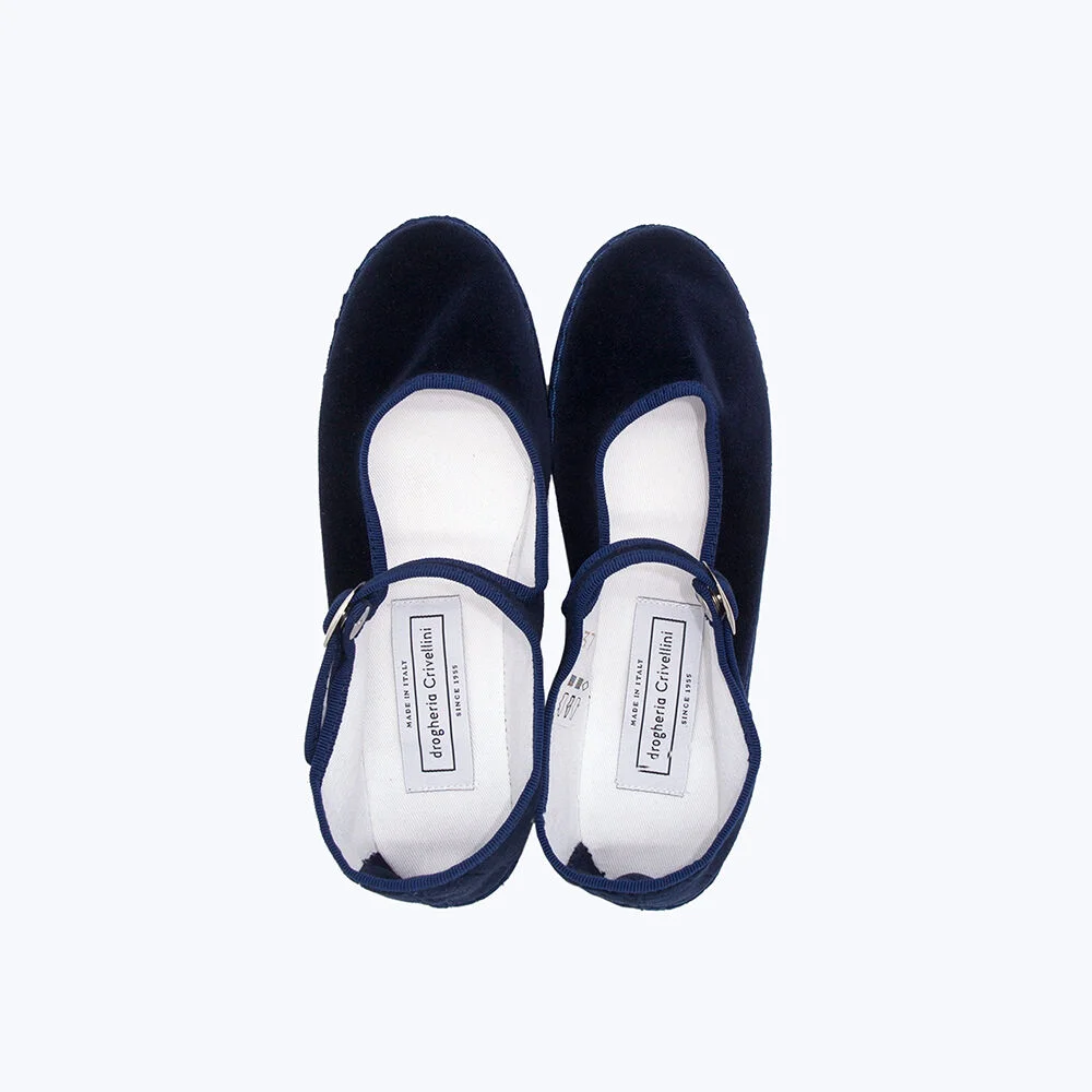 Drogheria Crivellini 絲絨 瑪麗珍鞋 鞋 Navy