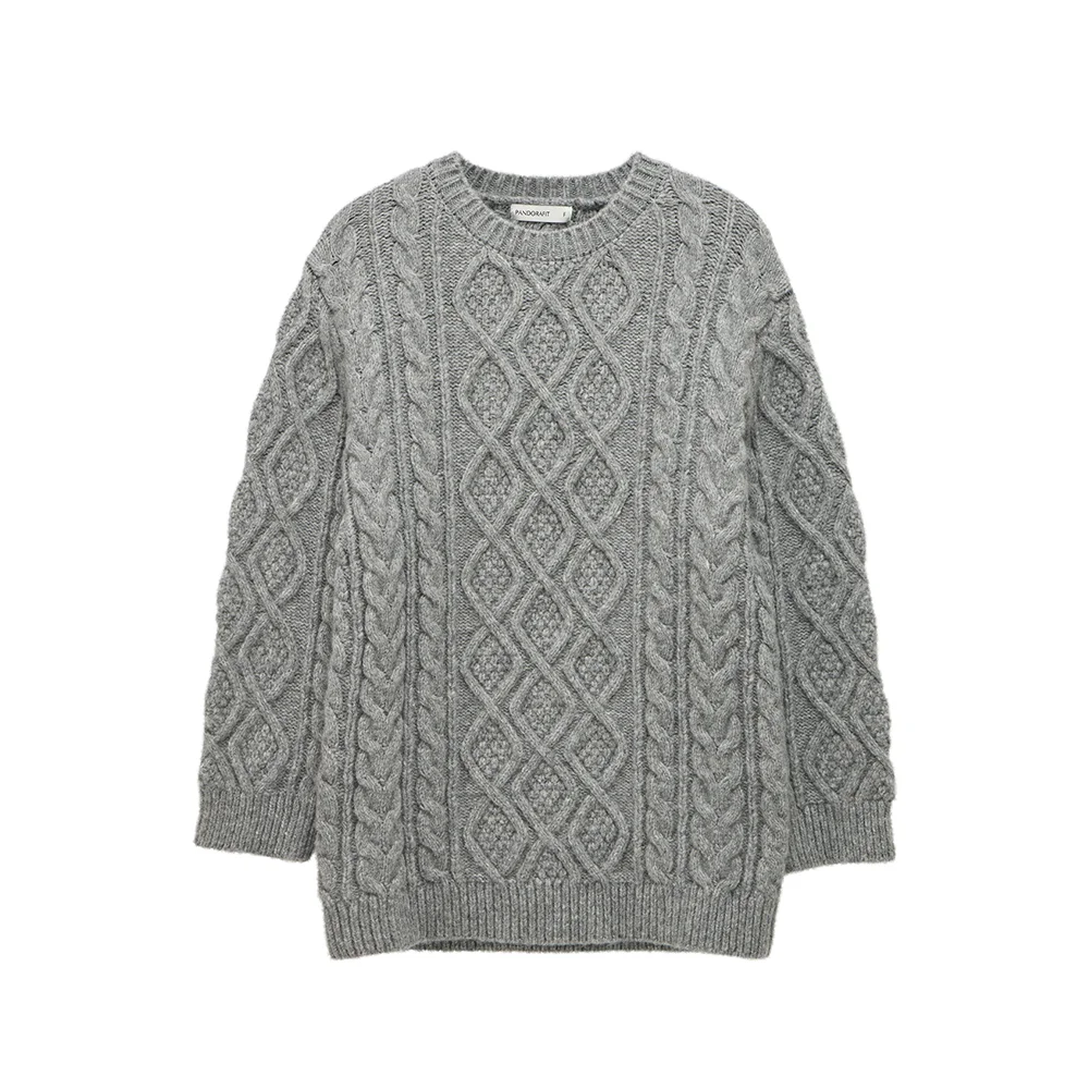 Long Twist Knit OPS (melange gray)