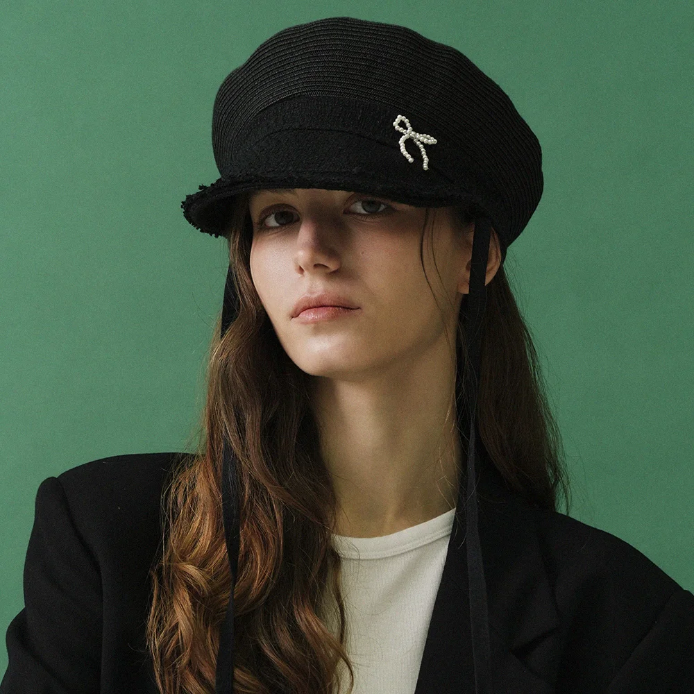 Pearl ribbon matroos cap_2color