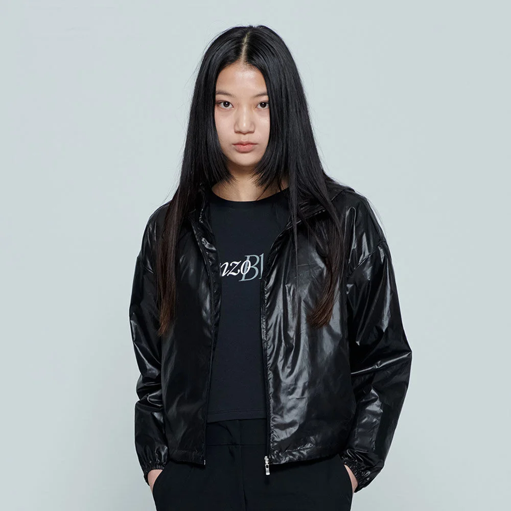 尼龍 連帽衫 運動外套 夾克 (Black)