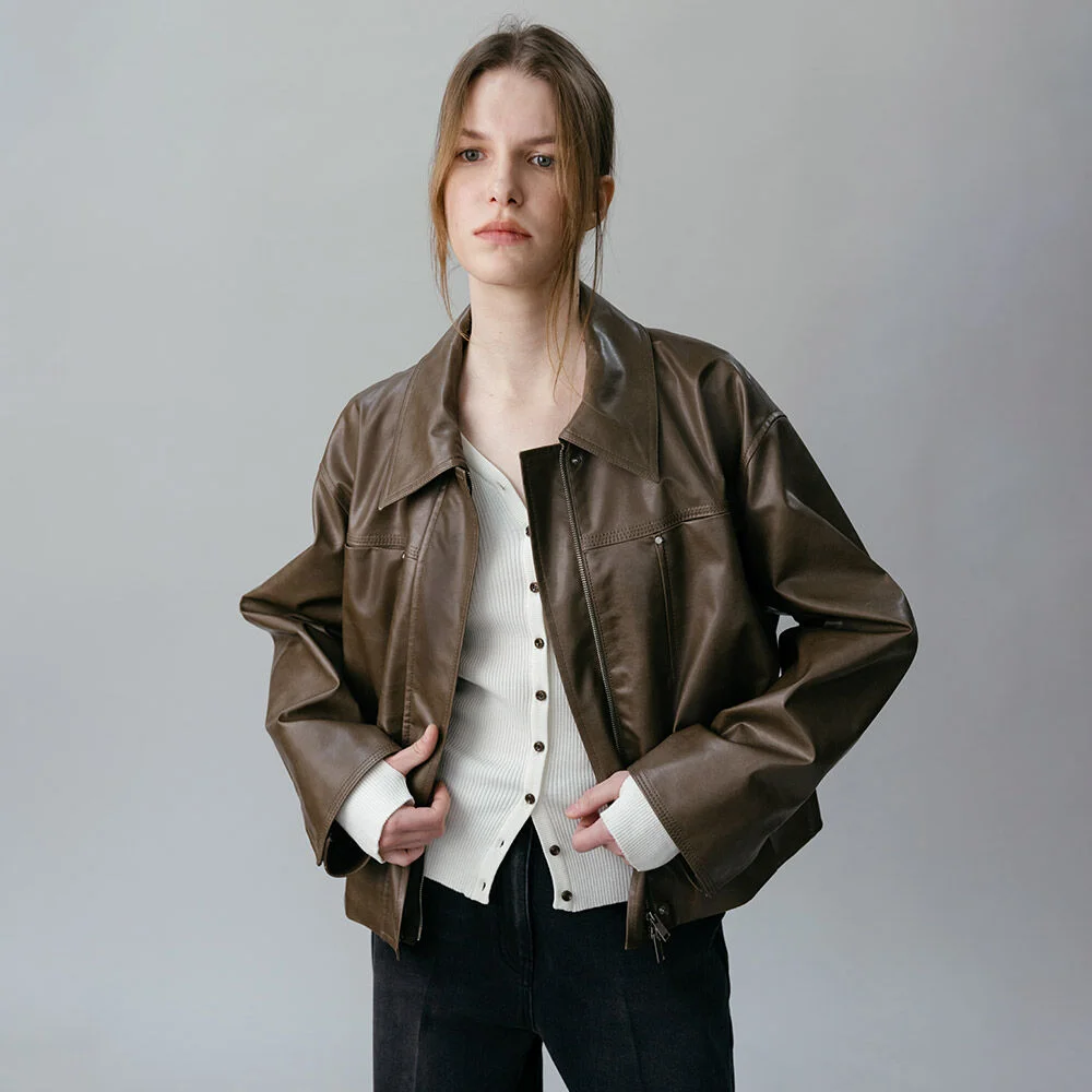 Leather Blouson Jumper SL6SM605-93