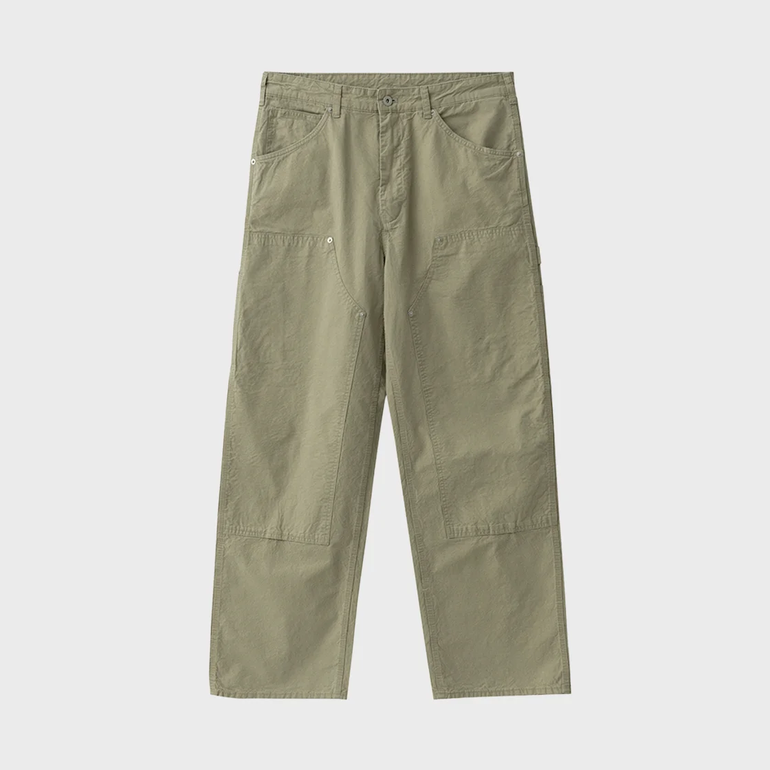 Double Knee Pants, Olive Grey