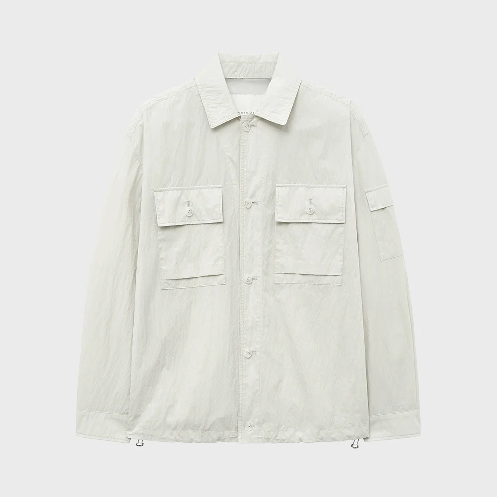 WIND TRUCKER SHIRT (LIGHT GRAY)