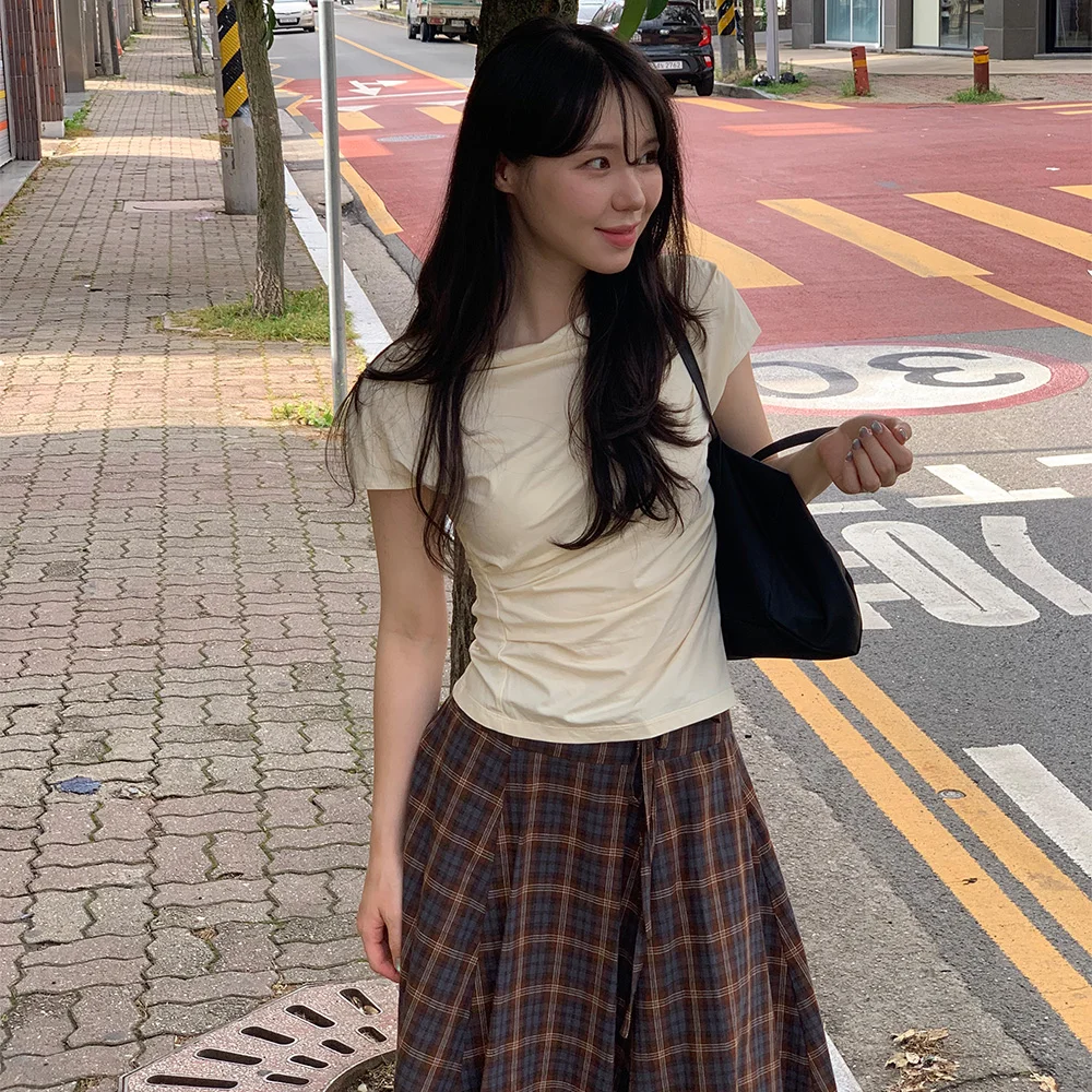 it MICHA 垂墜 抽褶 蓋袖 T恤 ITQ6YTS860_2colors