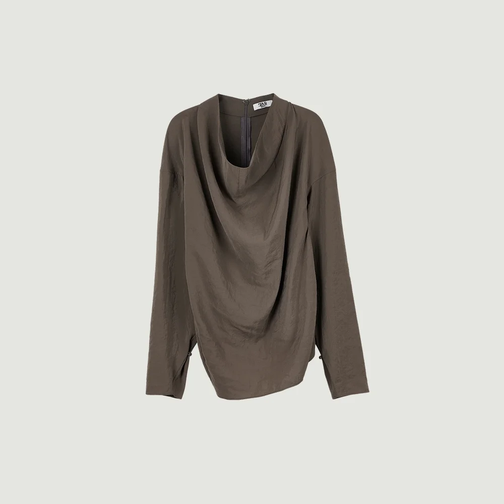JUDIS BLOUSE (BROWN)