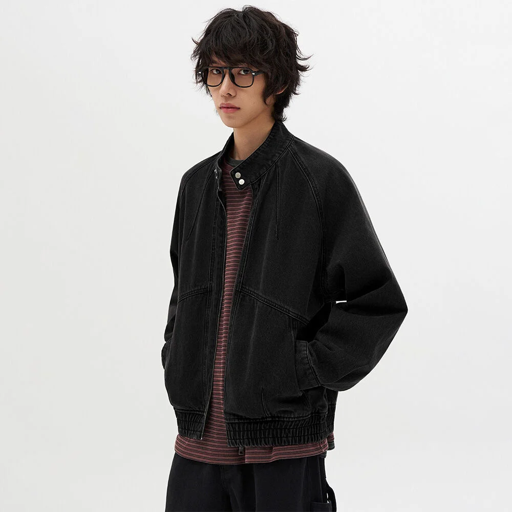 Harrington 牛仔 短身外套 外套_2 COLOR