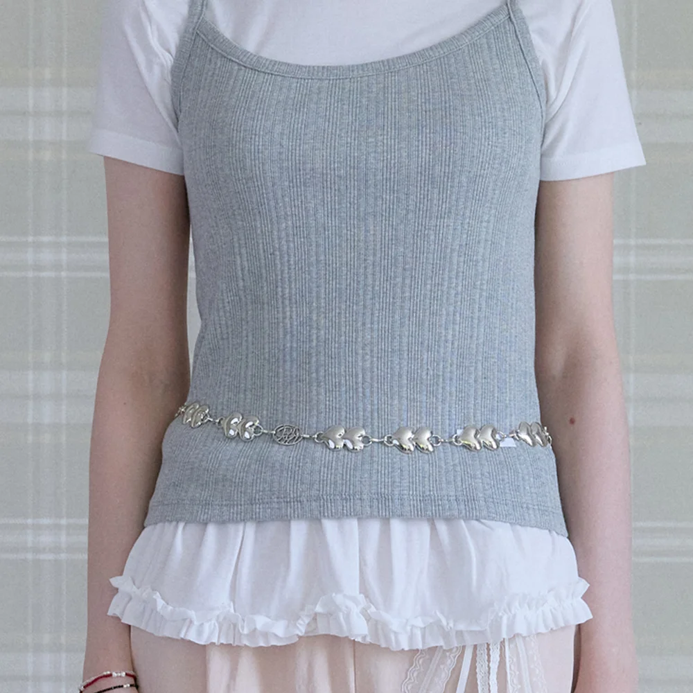 SWEETHEART CHAIN BELT_SILVER