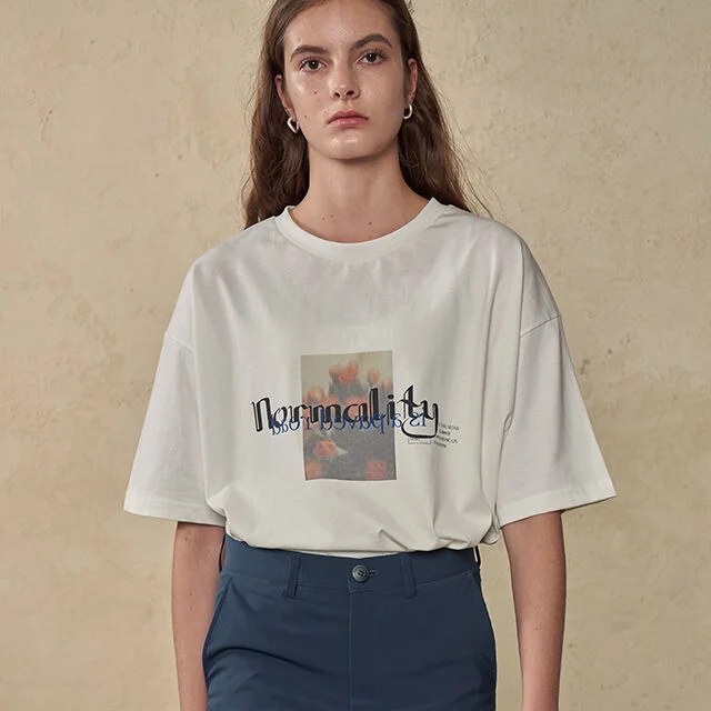 UNISEX Normality Graphic T-shirts_WHITE