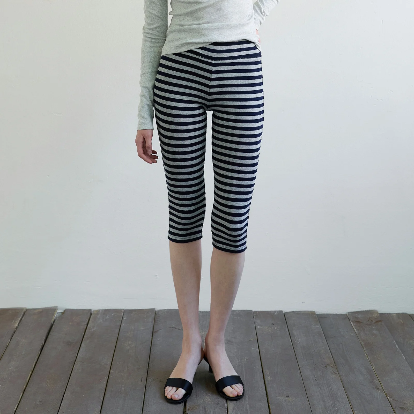 CAPRI RIBBED LEGGINGS - STRIPE