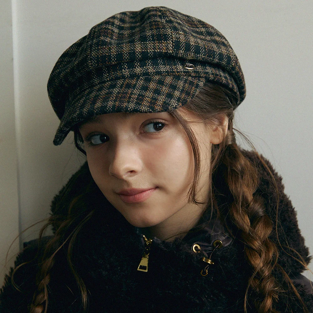 Check wool matroos cap_3color
