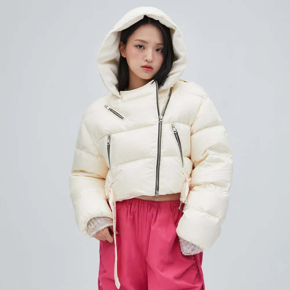 BELTED GOOSE DOWN JACKET IVORY BP4NK001