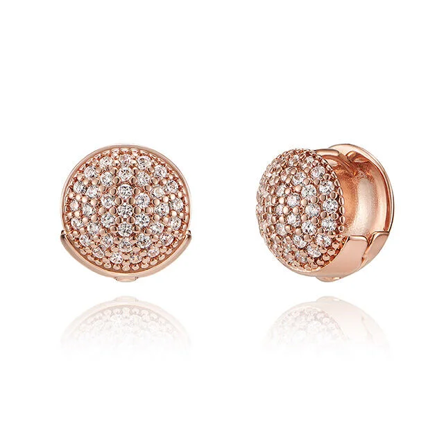 14K GF Pave BOL 一觸即開 耳環 ELGPEE429
