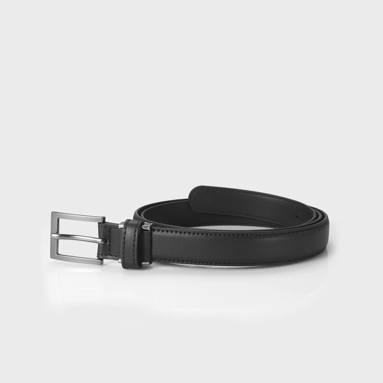 男女通用 24mm 純色 飾扣 腰帶 MU047BK