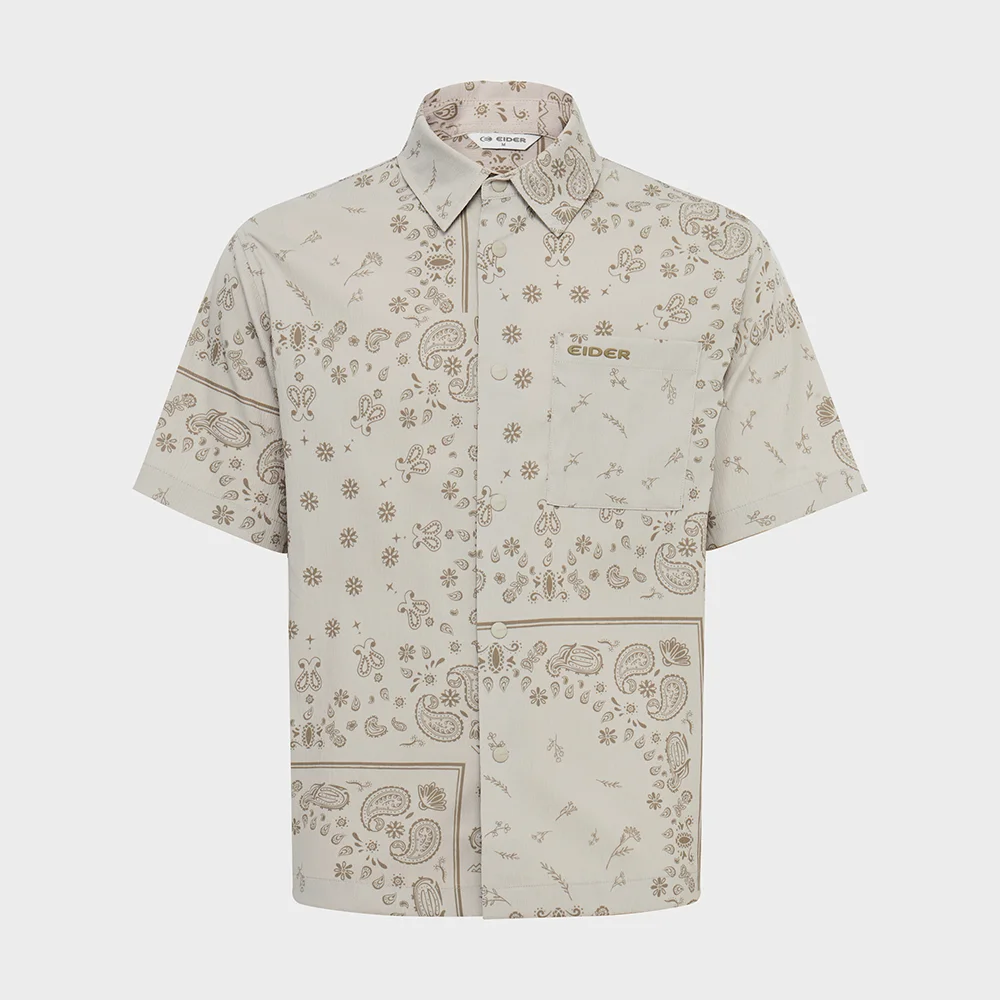 COOLEATS AIR (COOLEATS 透氣) 男裝 短袖 襯衫_Light Beige_DMM26453E1