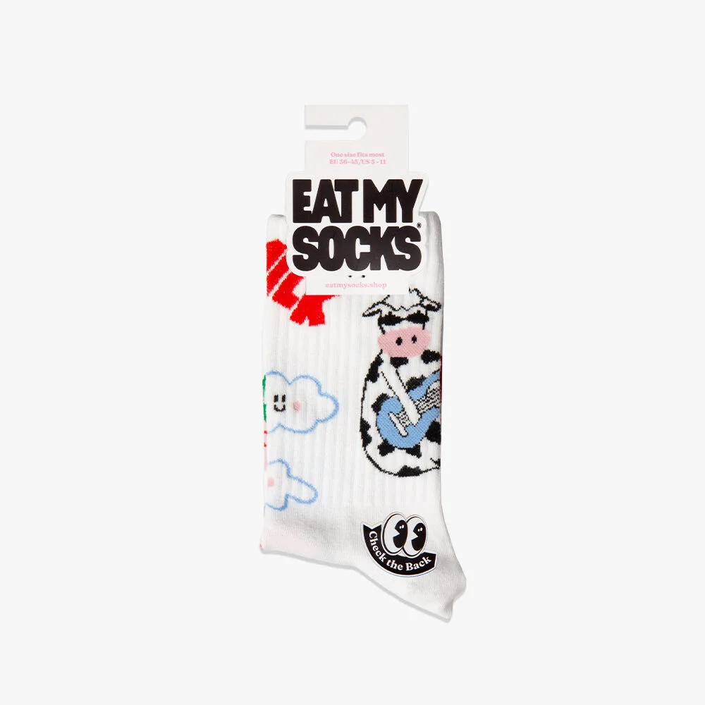 Eat My Socks Country Cow 鄉村 牛皮 襪 襪