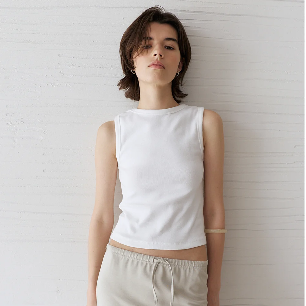 Front-to-Back Rib Top (Ivory)