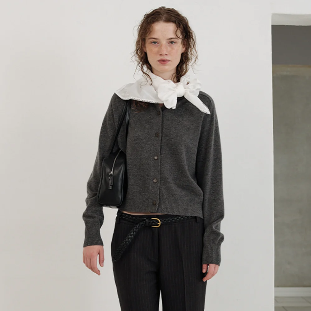 Penny Cash Knit Cardigan_Charcoal