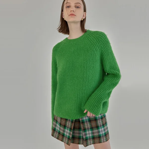 WOOL MODERN RAGLAN ROUND KNIT (T-6662)