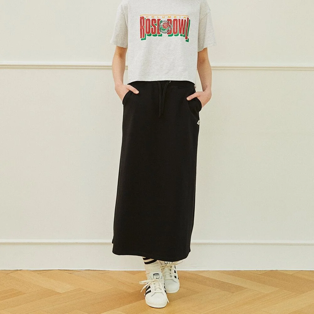1754 CROWN TERRY LONG SKIRT 黑色