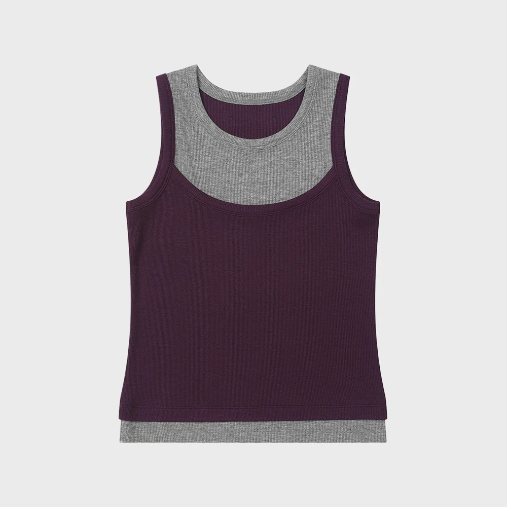 D-CONTRAST SLEEVELESS IN PURPLE