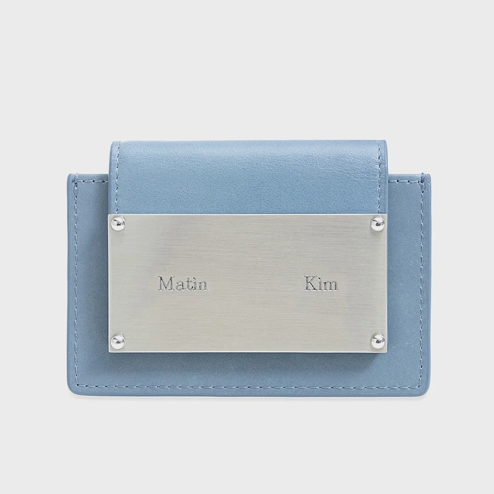 VINTAGE ACCORDION WALLET IN SMOKE BLUE