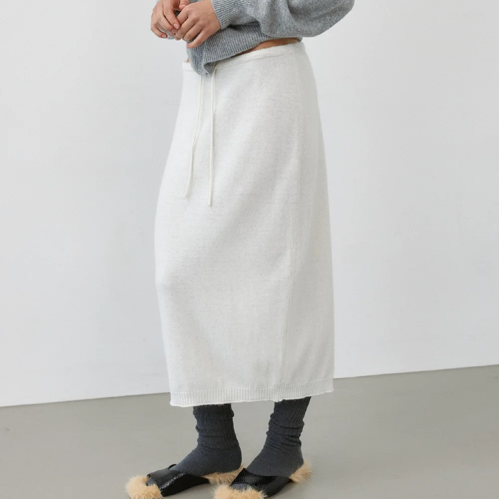 Camel Maxi Skirt (Ivory)