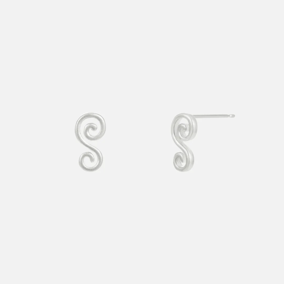 stave earrings-silver