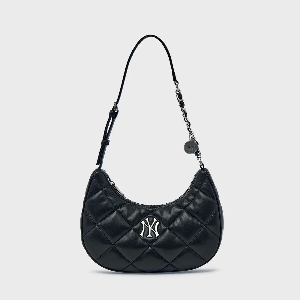 基本款 絎縫 PU Hobo Bag NY (Black)