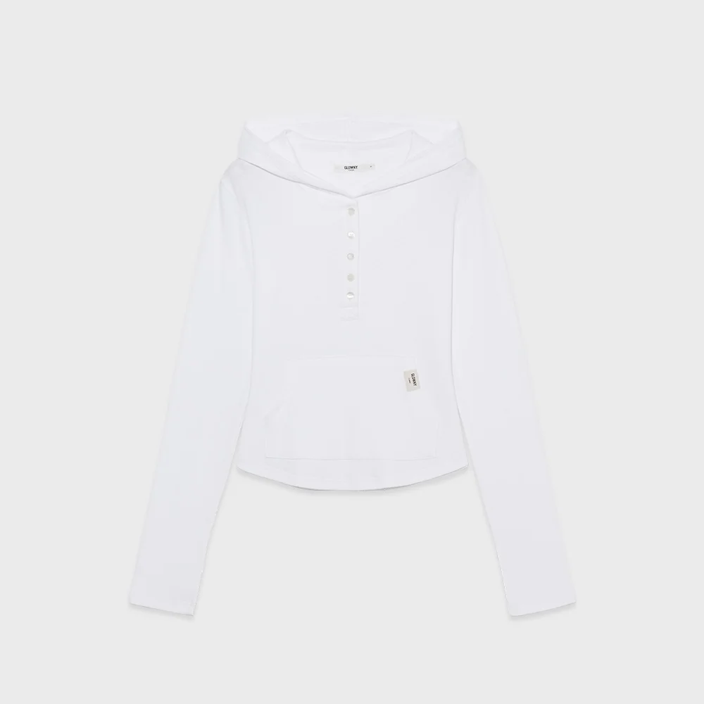 G FINE BUTTON HOODIE (WHITE)