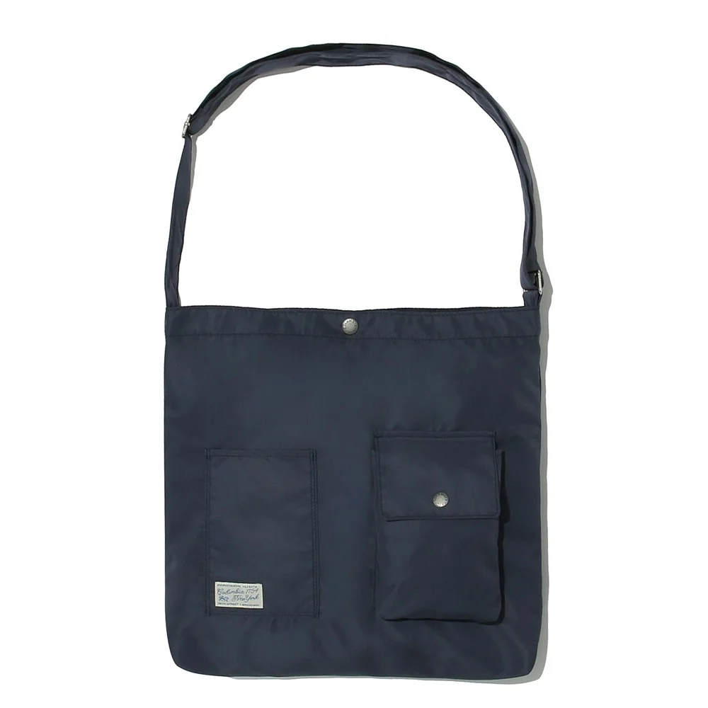 SL-LABEL FRONT POCKET CROSS BAG Crown Navy
