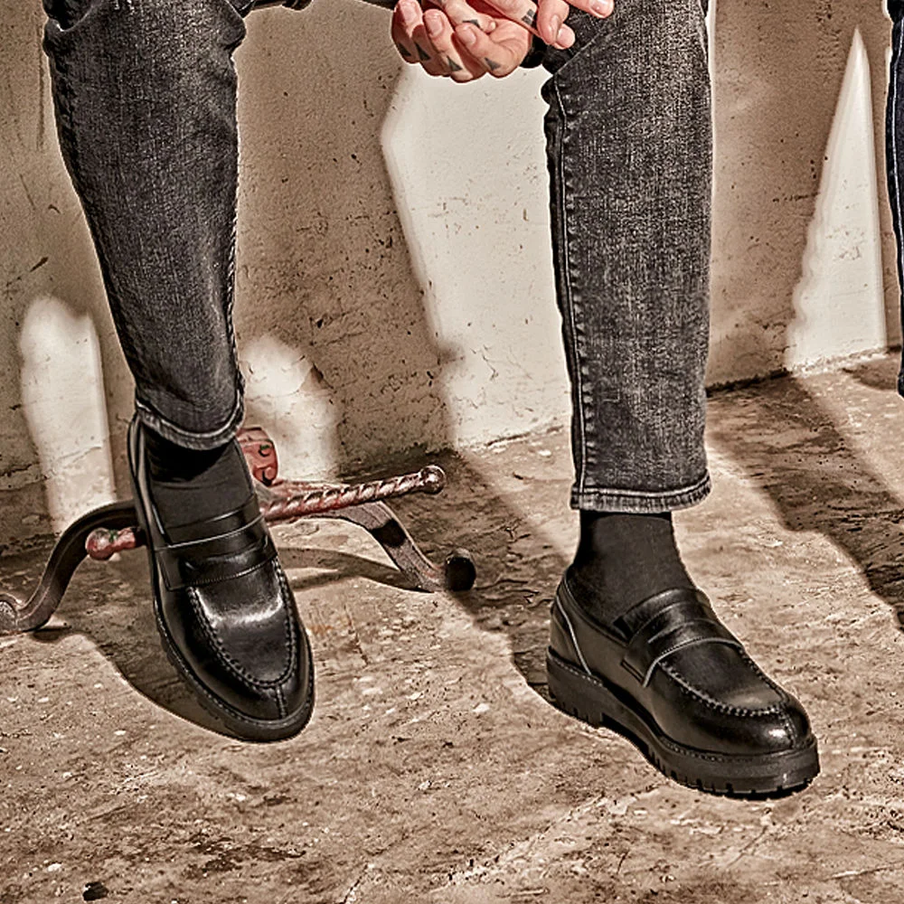 Miami Project 0791 Biscayne 牛皮 Calf Penny 樂福鞋 Vantablack